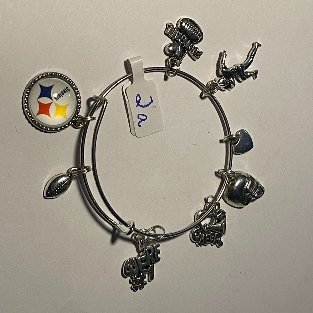 Pittsburgh Steelers NFL Custom Expandable Charm Bracelet NEW #2a